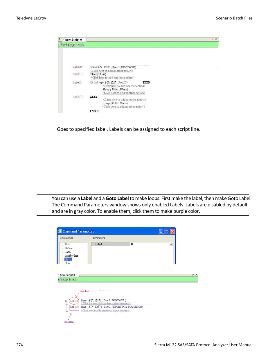 Goto label | Teledyne LeCroy Sierra M122 User Manual User Manual | Page 276 / 385