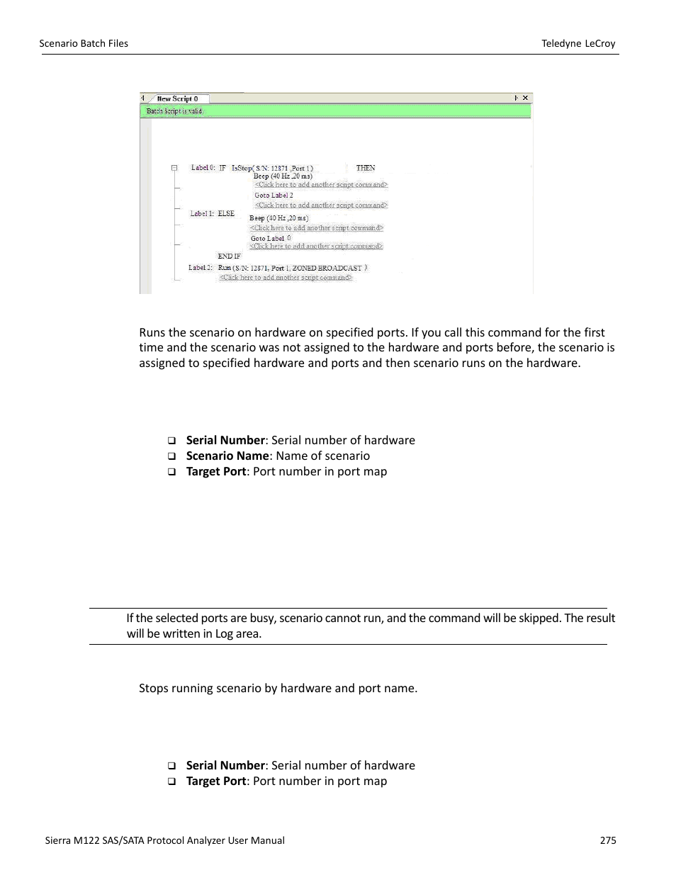 Stop | Teledyne LeCroy Sierra M122 User Manual User Manual | Page 277 / 385