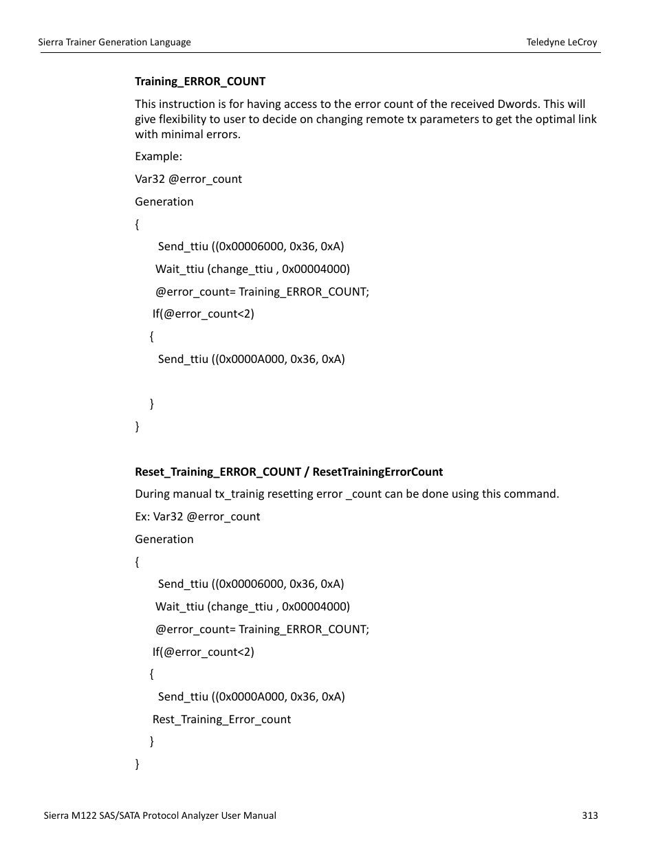 Teledyne LeCroy Sierra M122 User Manual User Manual | Page 315 / 385