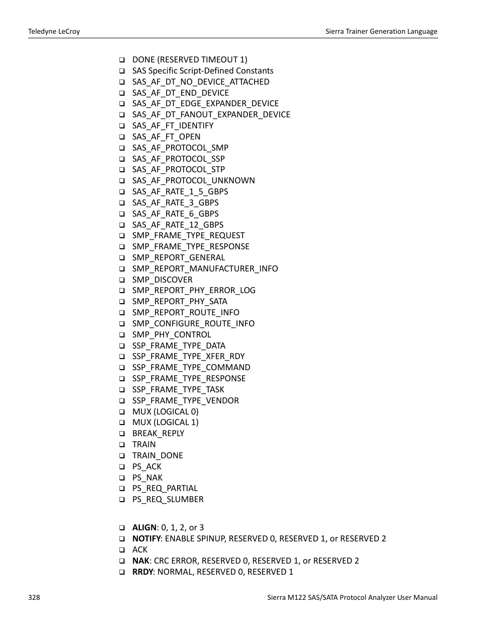 Primitive category | Teledyne LeCroy Sierra M122 User Manual User Manual | Page 330 / 385