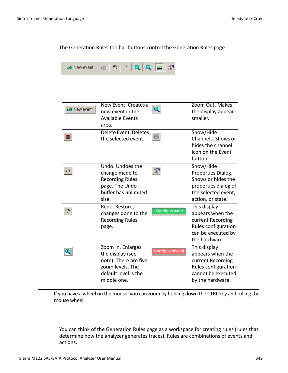 9 generation rules toolbar | Teledyne LeCroy Sierra M122 User Manual User Manual | Page 351 / 385