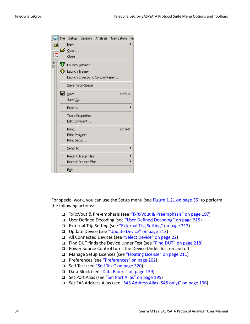 2 setup | Teledyne LeCroy Sierra M122 User Manual User Manual | Page 36 / 385