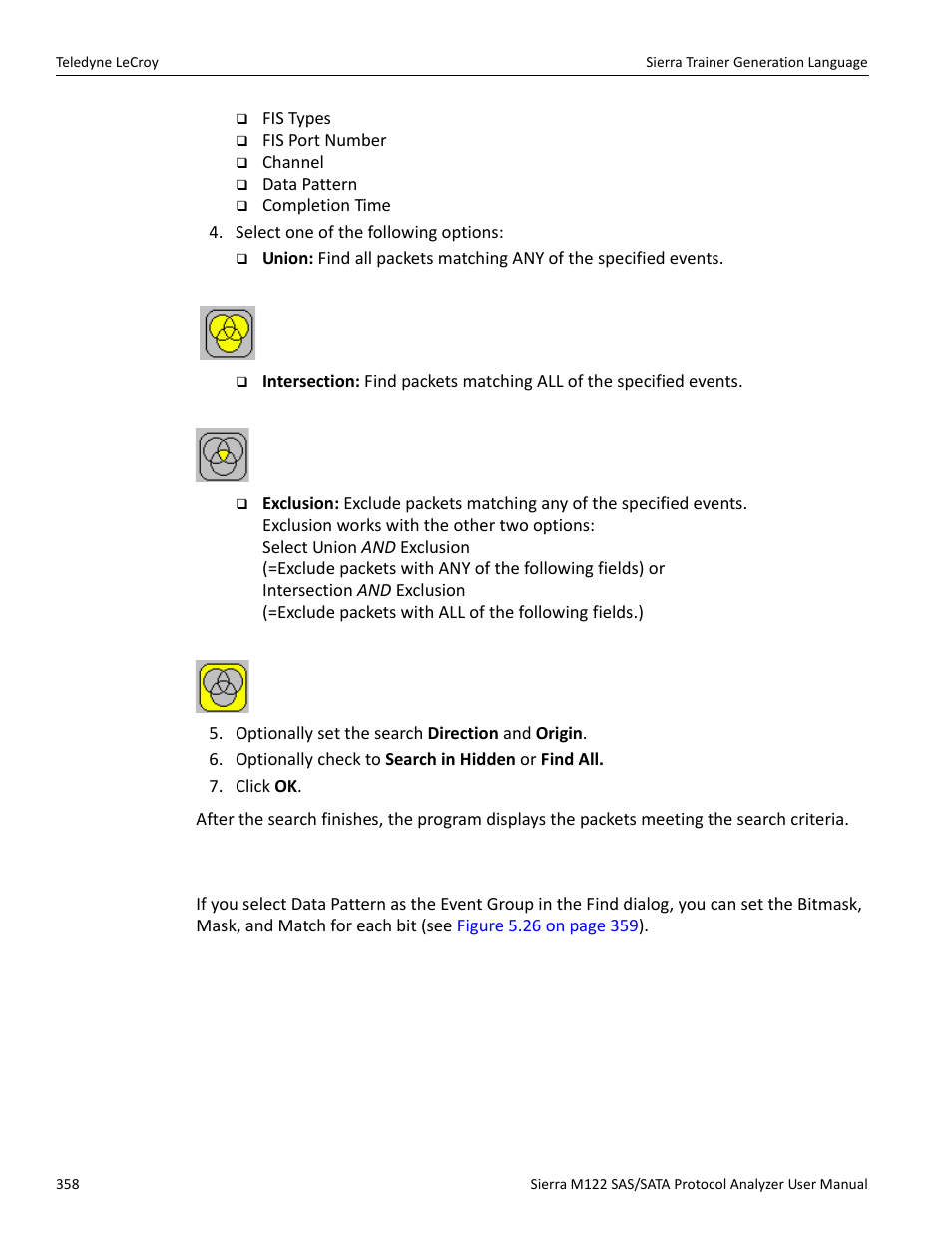 18 data pattern mask and match | Teledyne LeCroy Sierra M122 User Manual User Manual | Page 360 / 385