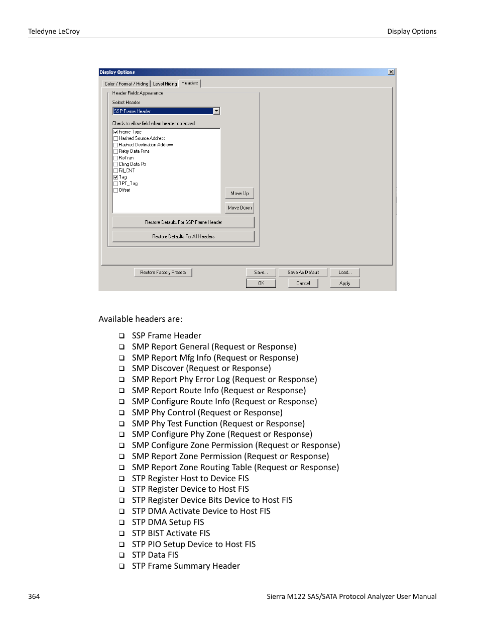 Teledyne LeCroy Sierra M122 User Manual User Manual | Page 366 / 385