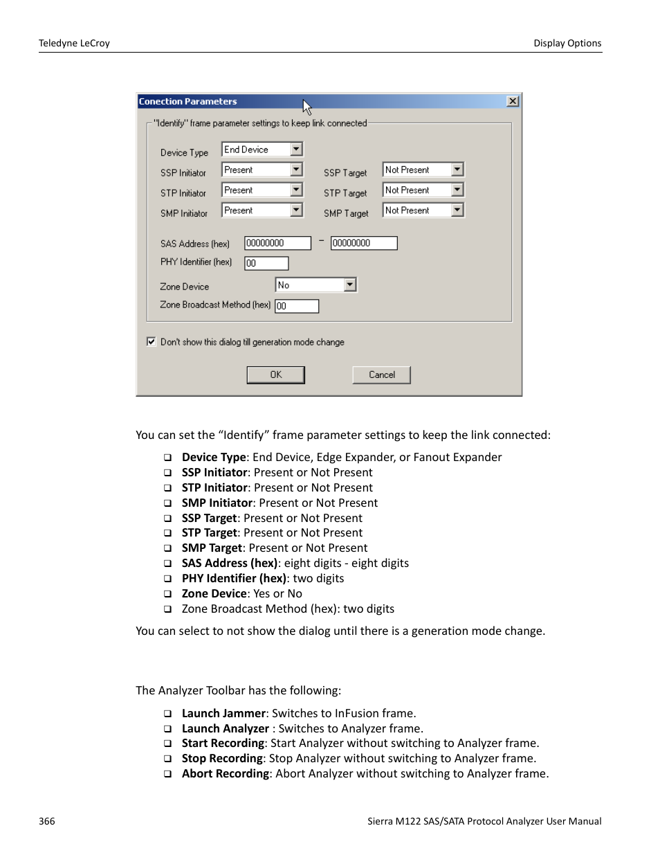 3 resetting the toolbar | Teledyne LeCroy Sierra M122 User Manual User Manual | Page 368 / 385