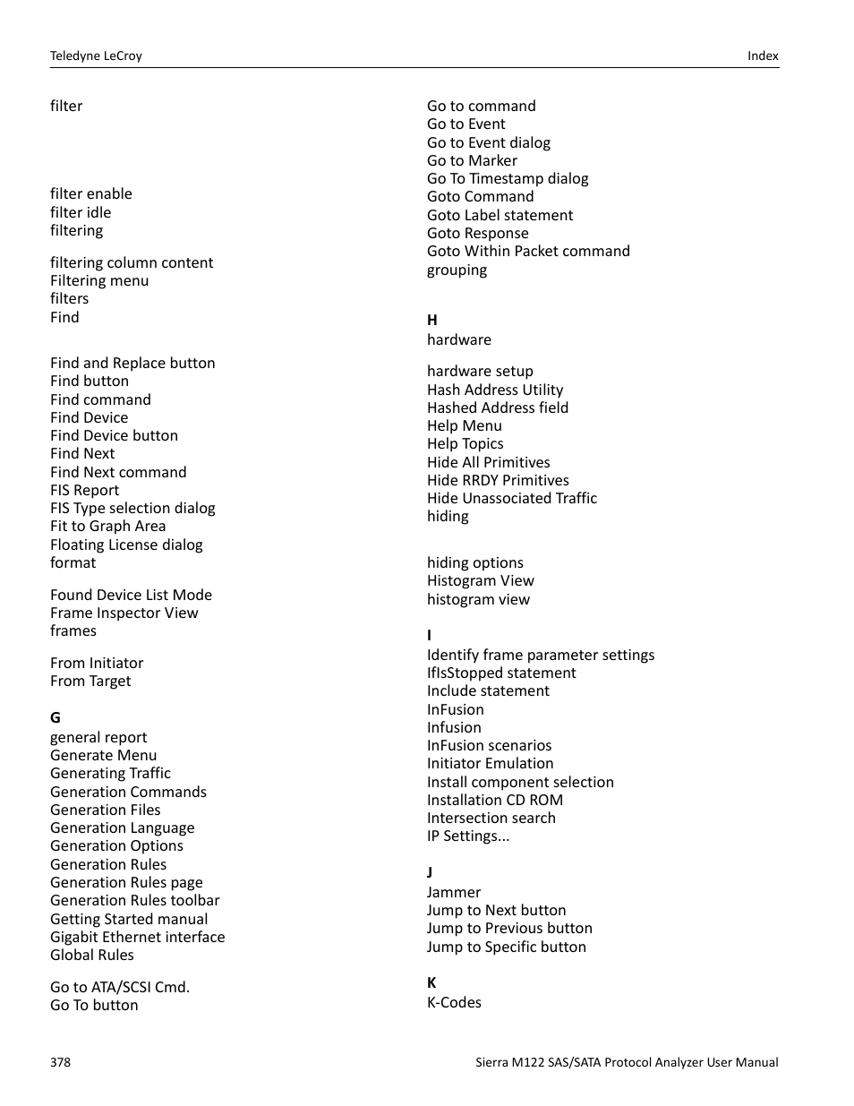 Teledyne LeCroy Sierra M122 User Manual User Manual | Page 380 / 385