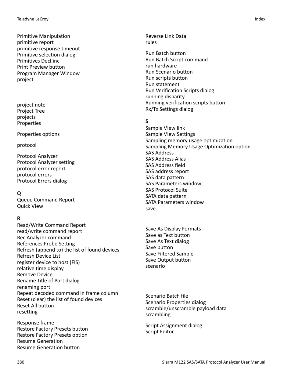 Teledyne LeCroy Sierra M122 User Manual User Manual | Page 382 / 385