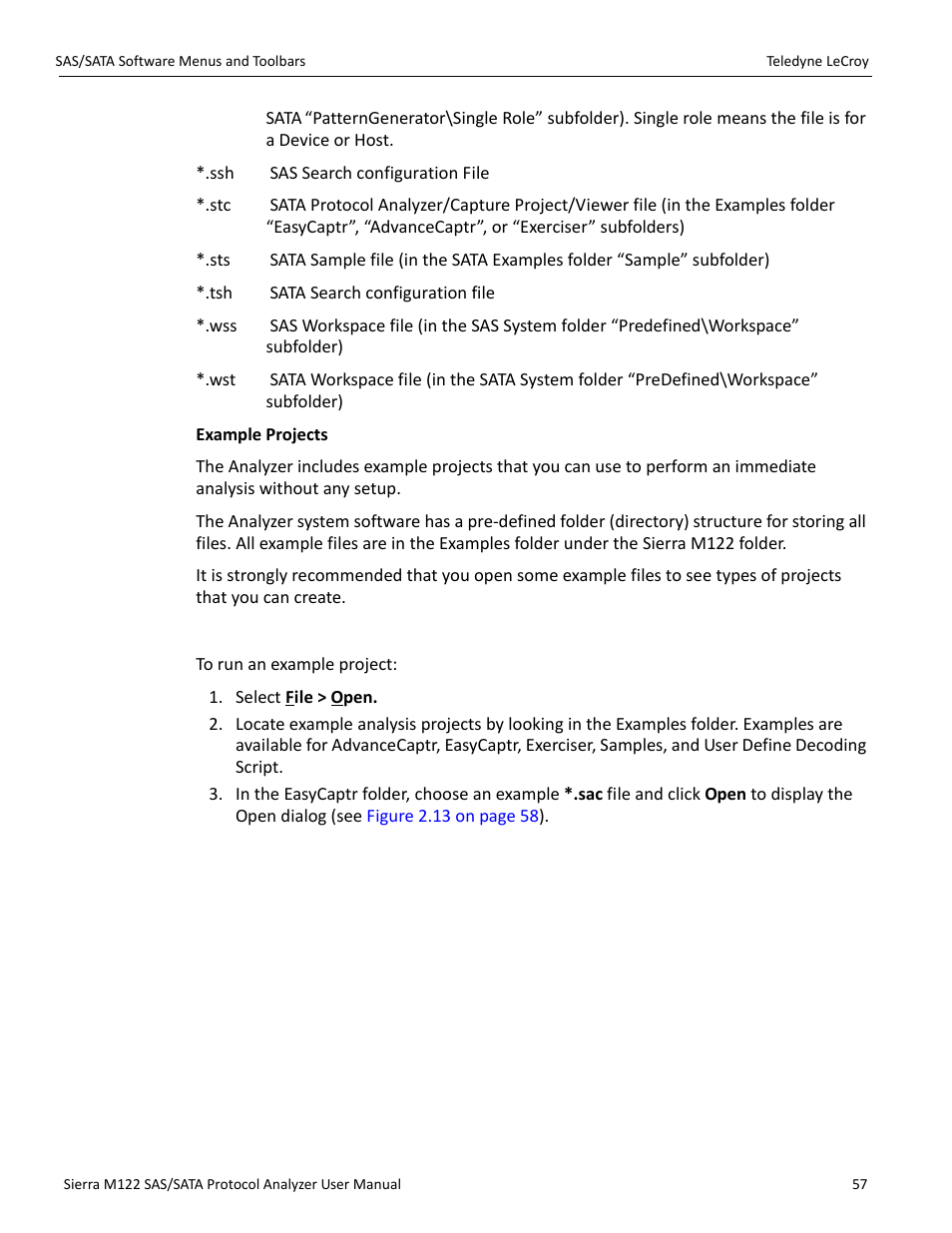 Run an example analysis project | Teledyne LeCroy Sierra M122 User Manual User Manual | Page 59 / 385