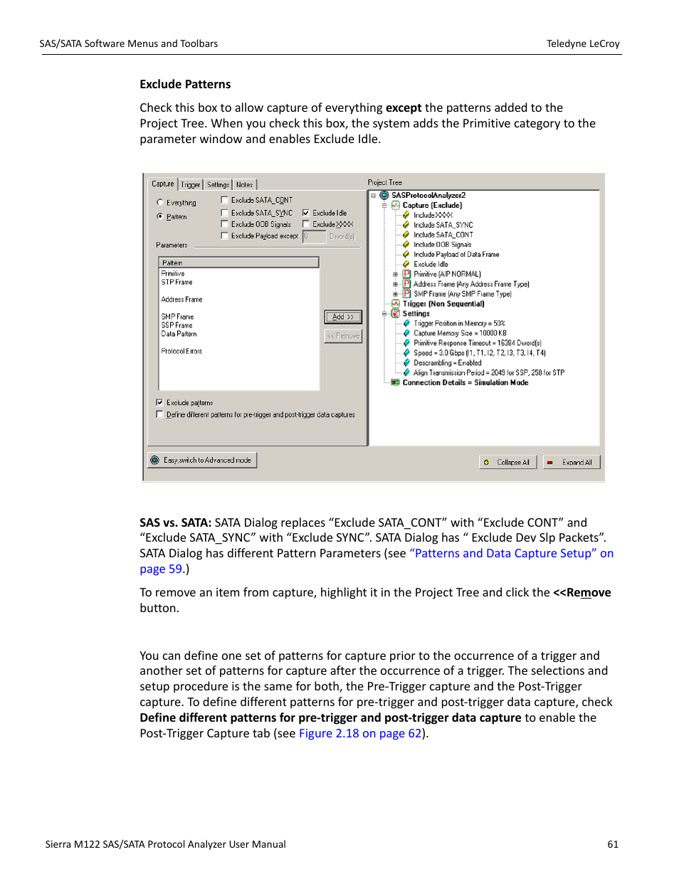 Pre- and post-trigger data capture | Teledyne LeCroy Sierra M122 User Manual User Manual | Page 63 / 385