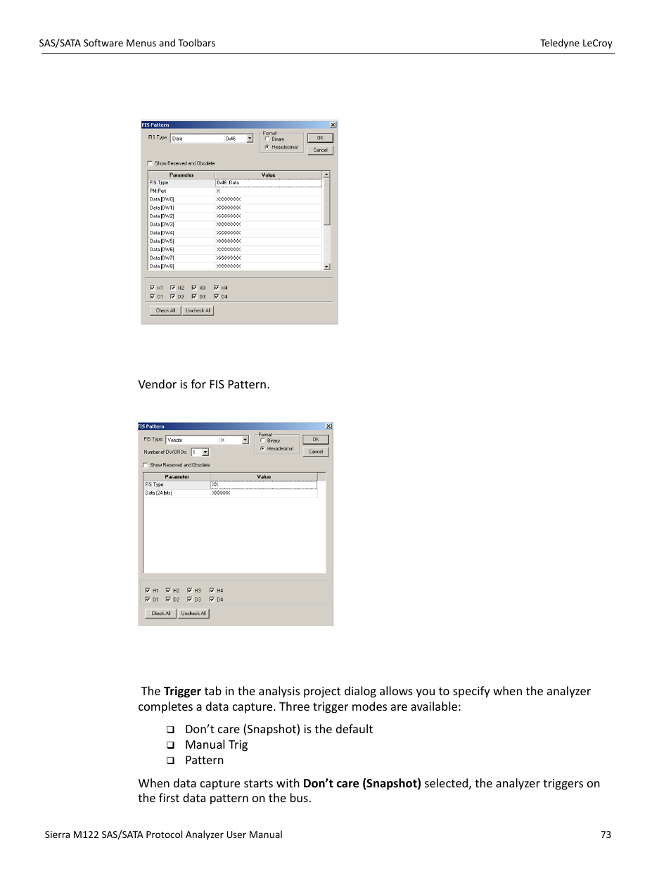 16 trigger setup | Teledyne LeCroy Sierra M122 User Manual User Manual | Page 75 / 385