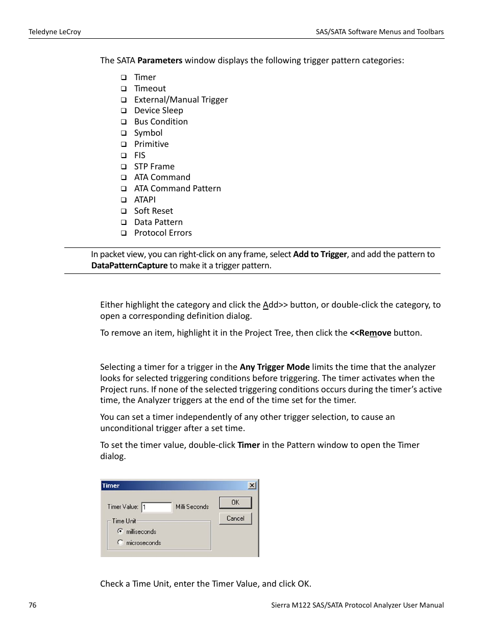 Teledyne LeCroy Sierra M122 User Manual User Manual | Page 78 / 385