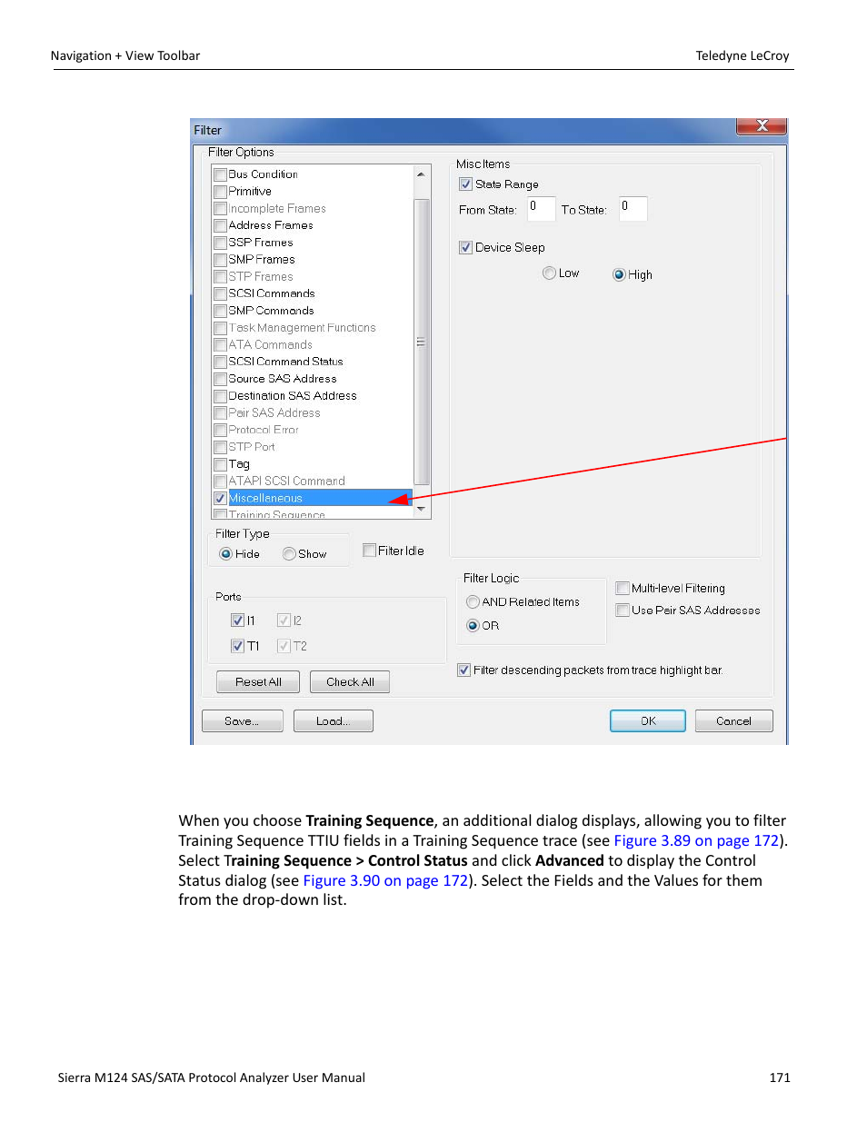 Filter ttiu events | Teledyne LeCroy Sierra M124 User Manual User Manual | Page 173 / 391