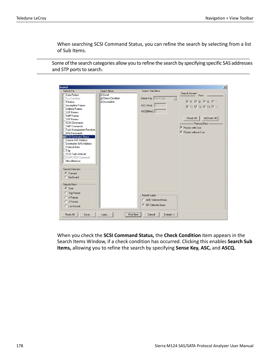 Search sub items | Teledyne LeCroy Sierra M124 User Manual User Manual | Page 180 / 391