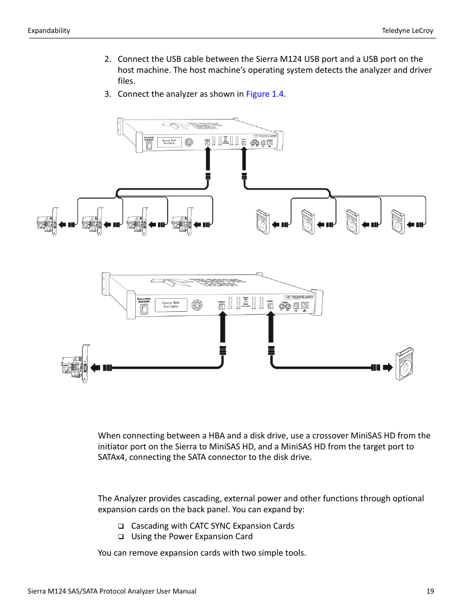 3 cables to use, 10 expandability | Teledyne LeCroy Sierra M124 User Manual User Manual | Page 21 / 391