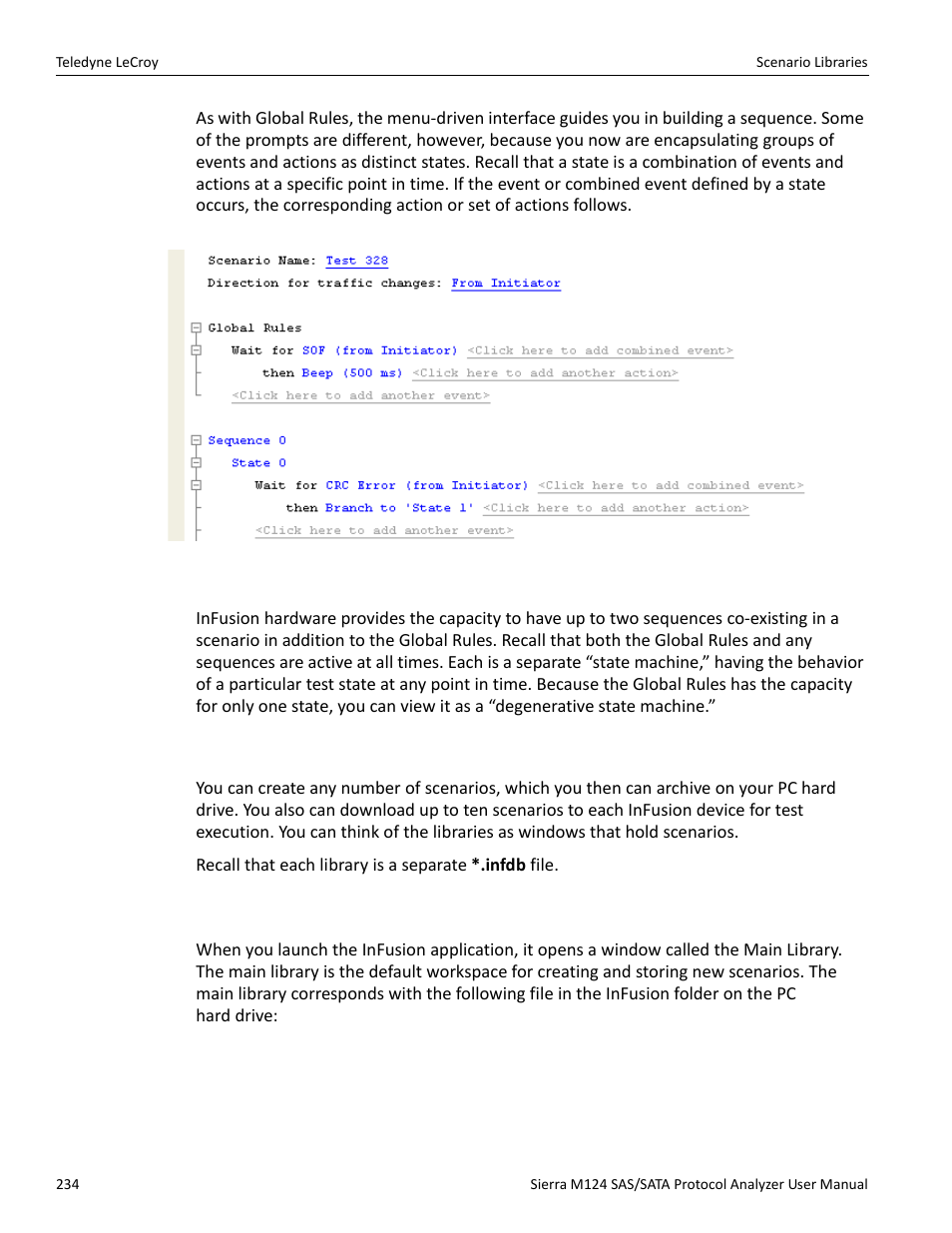 5 scenario libraries, 1 main library | Teledyne LeCroy Sierra M124 User Manual User Manual | Page 236 / 391