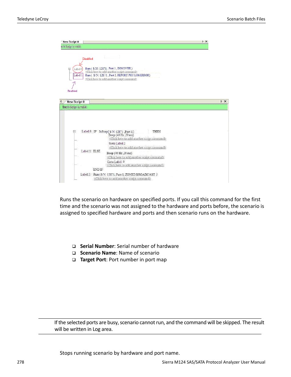 Stop | Teledyne LeCroy Sierra M124 User Manual User Manual | Page 280 / 391