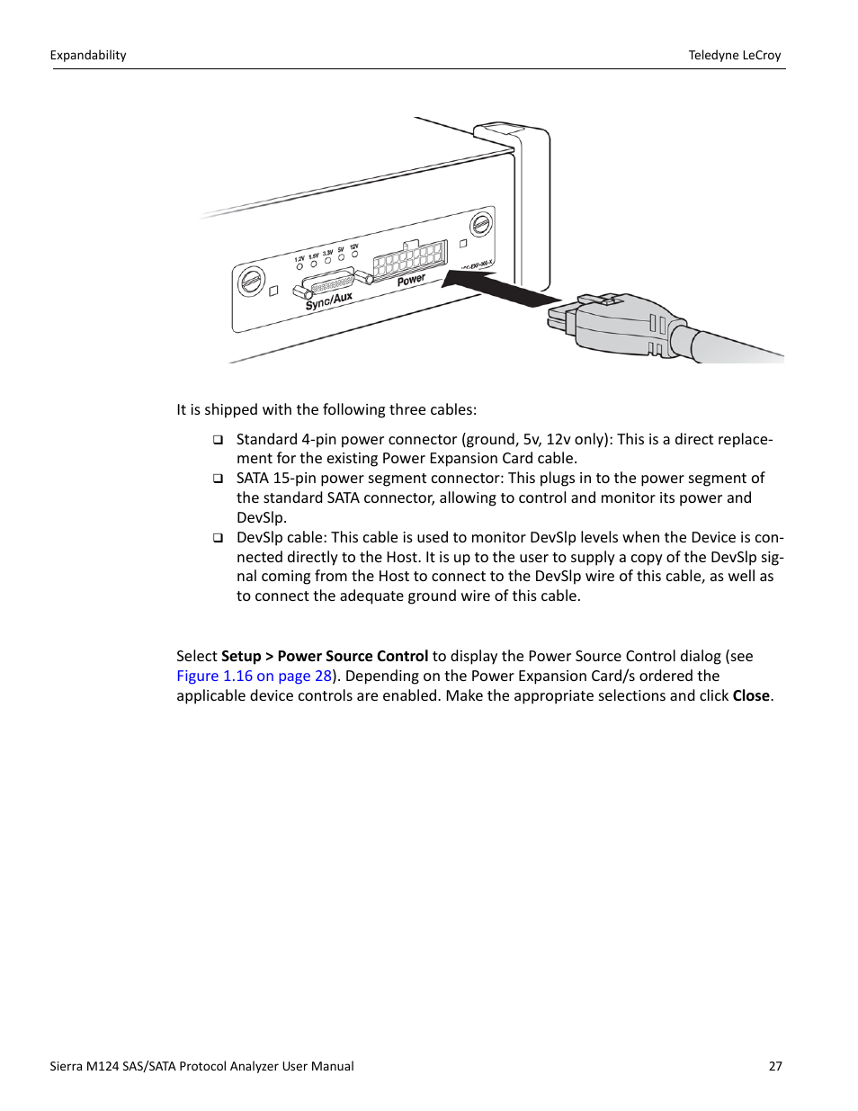Activating the power expansion cards | Teledyne LeCroy Sierra M124 User Manual User Manual | Page 29 / 391