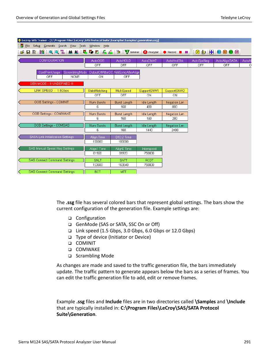 5 layout, 6 overview of generation and global settings files | Teledyne LeCroy Sierra M124 User Manual User Manual | Page 293 / 391