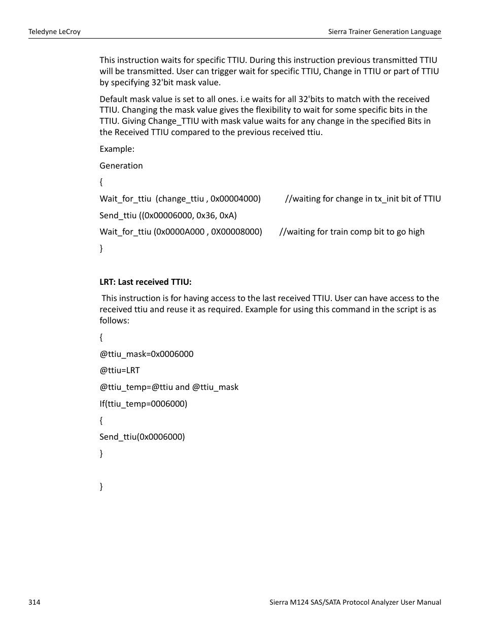 Teledyne LeCroy Sierra M124 User Manual User Manual | Page 316 / 391