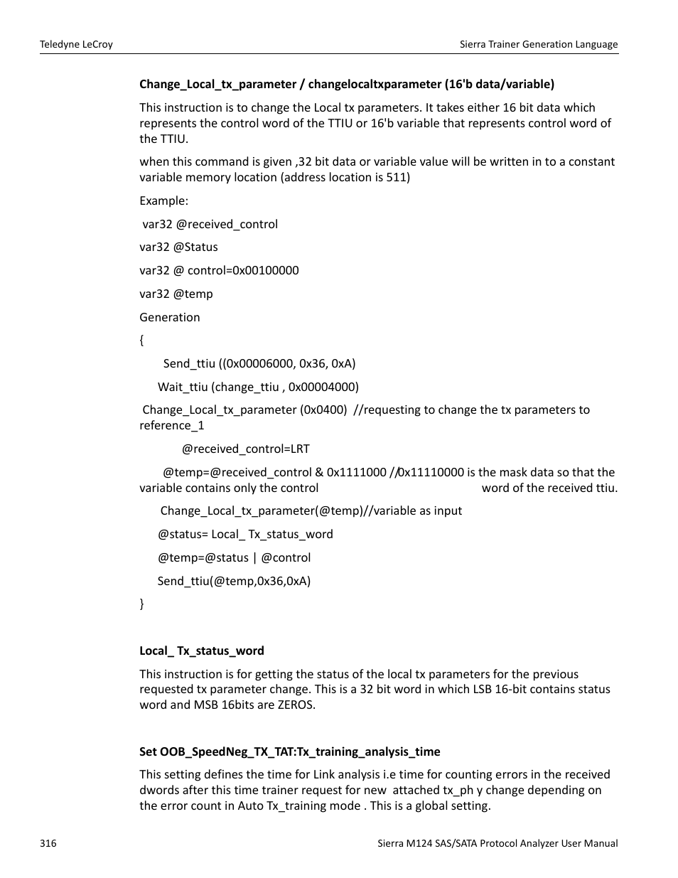 Teledyne LeCroy Sierra M124 User Manual User Manual | Page 318 / 391