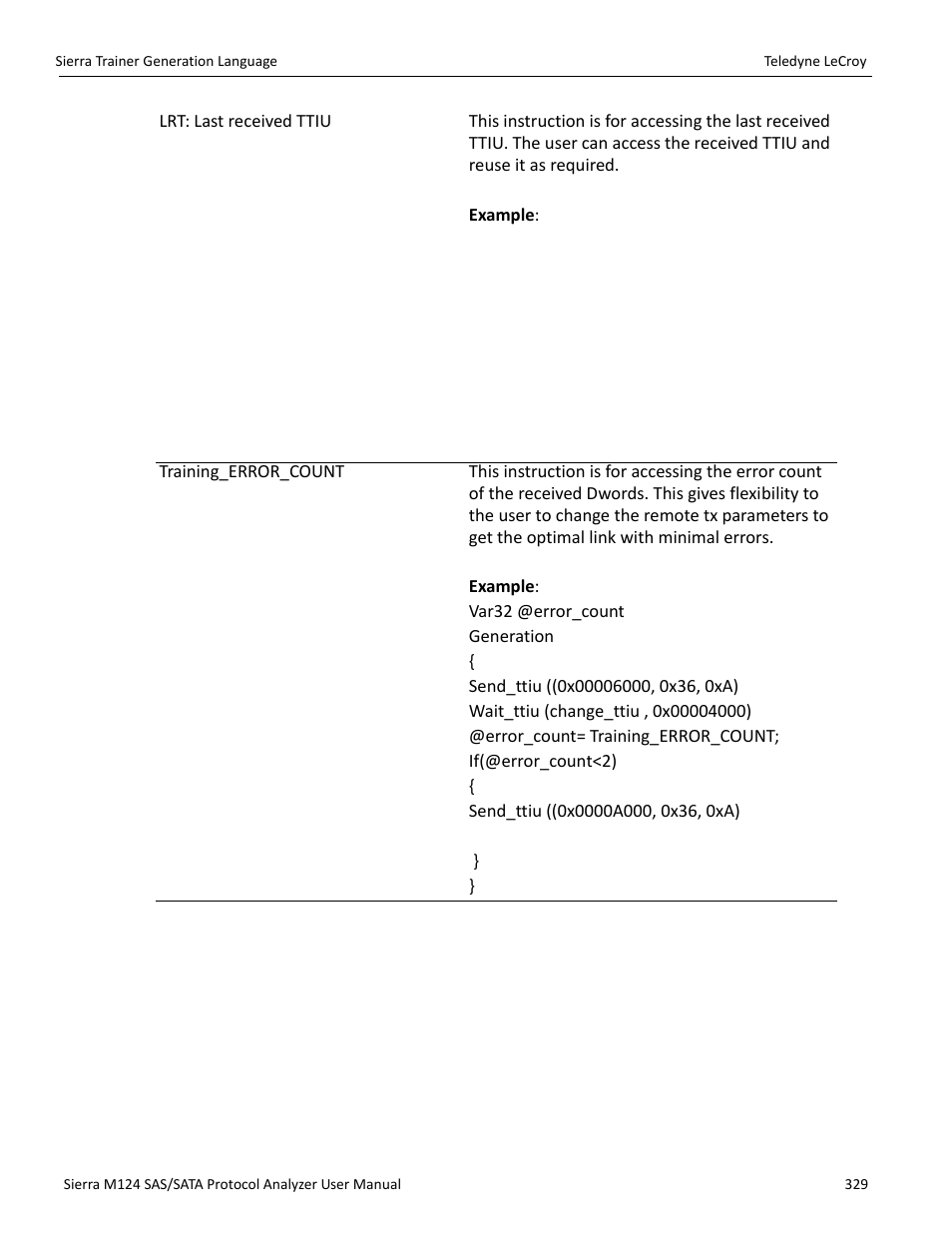 Teledyne LeCroy Sierra M124 User Manual User Manual | Page 331 / 391