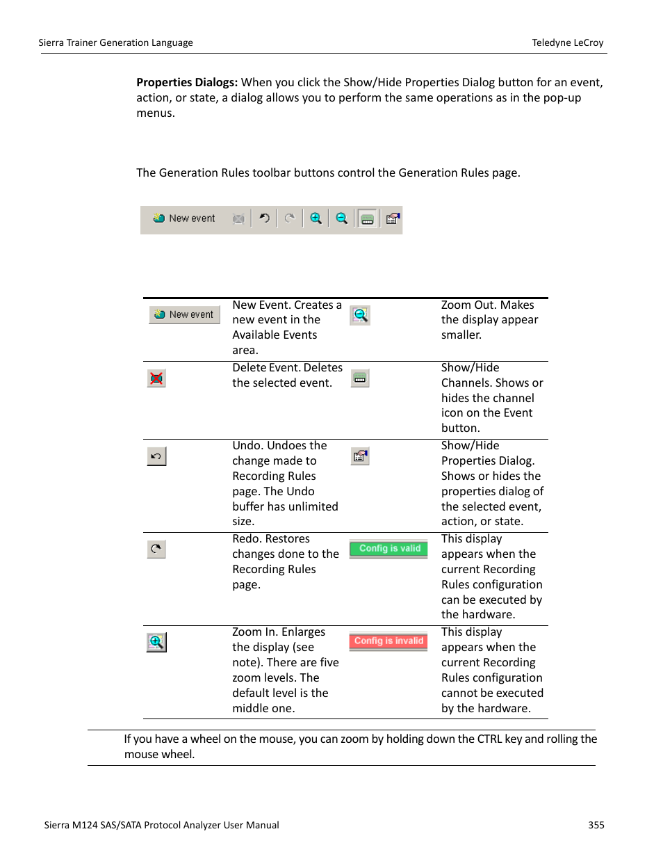 9 generation rules toolbar | Teledyne LeCroy Sierra M124 User Manual User Manual | Page 357 / 391