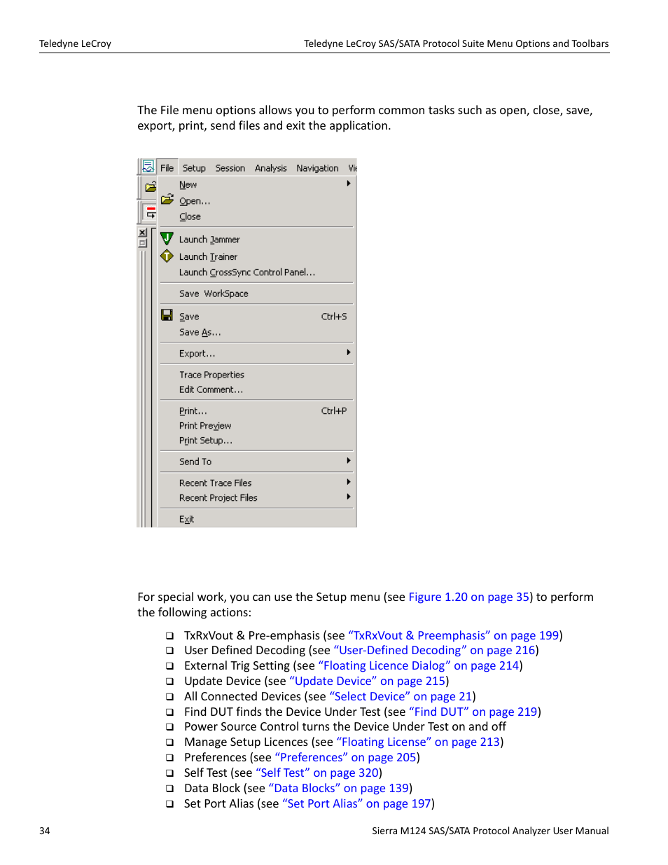 1 file, 2 setup | Teledyne LeCroy Sierra M124 User Manual User Manual | Page 36 / 391