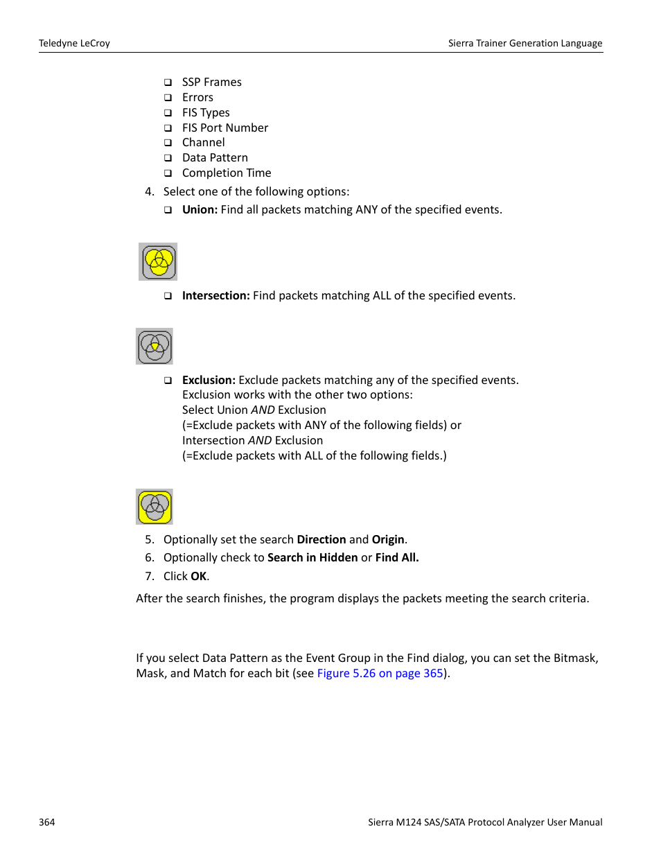 18 data pattern mask and match | Teledyne LeCroy Sierra M124 User Manual User Manual | Page 366 / 391