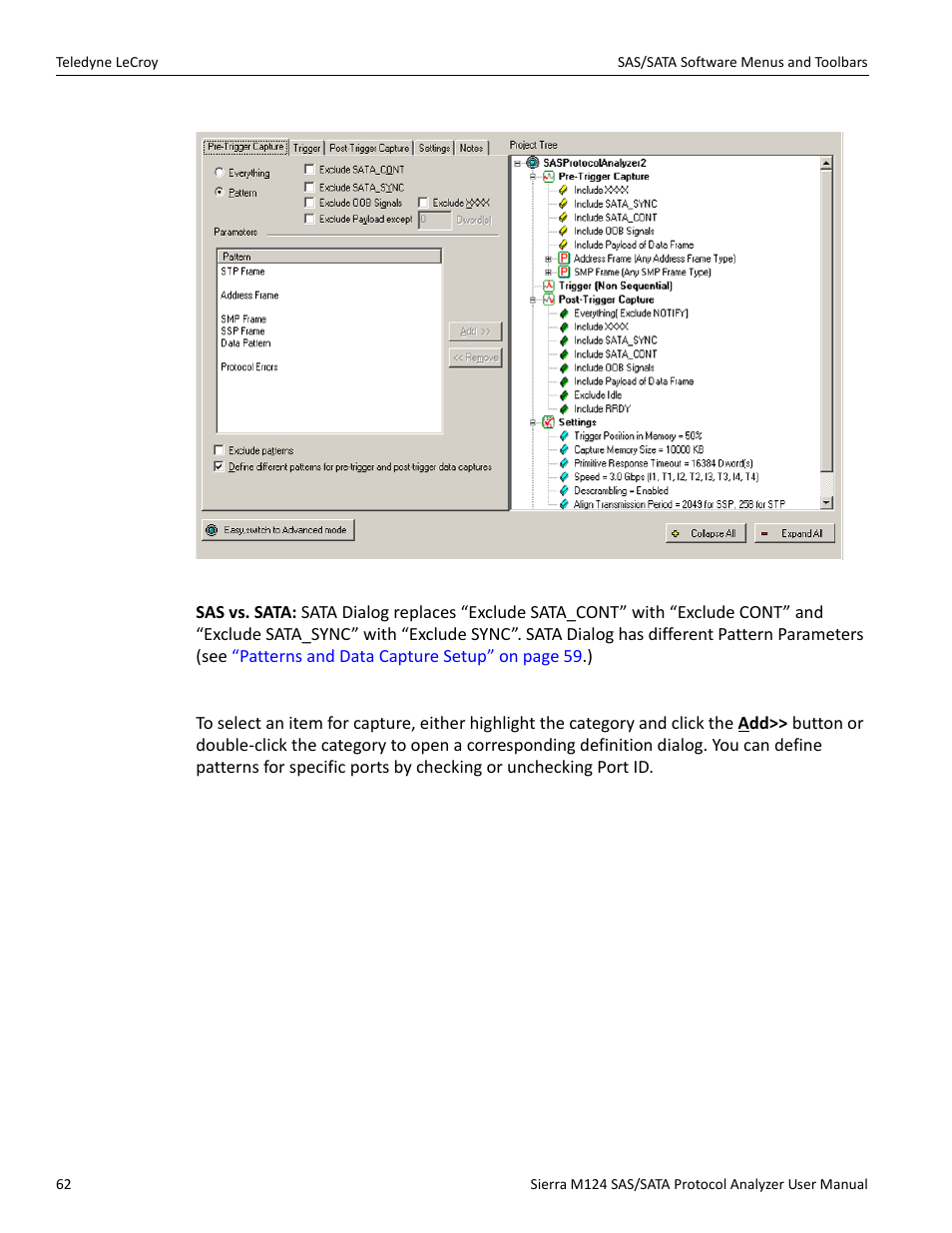 Defining patterns | Teledyne LeCroy Sierra M124 User Manual User Manual | Page 64 / 391