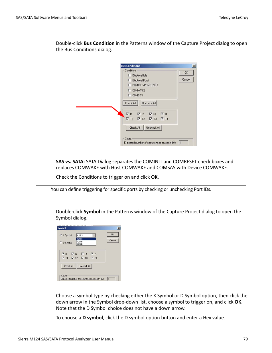 Bus condition, Symbol | Teledyne LeCroy Sierra M124 User Manual User Manual | Page 81 / 391
