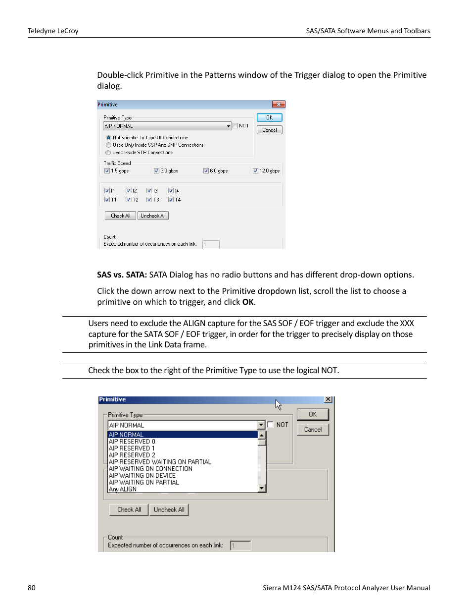 Primitive | Teledyne LeCroy Sierra M124 User Manual User Manual | Page 82 / 391