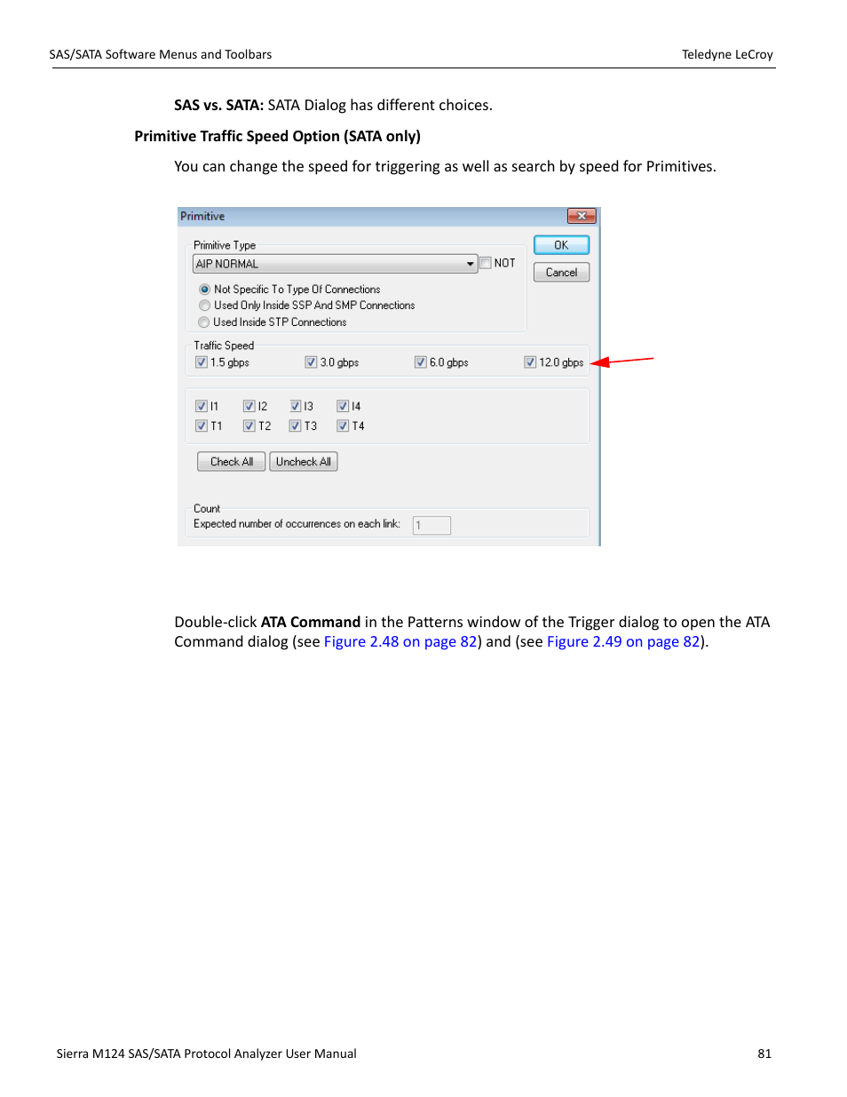 Ata command | Teledyne LeCroy Sierra M124 User Manual User Manual | Page 83 / 391