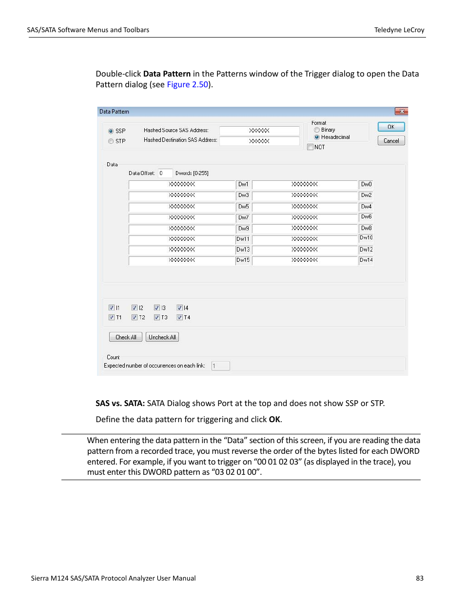Data pattern | Teledyne LeCroy Sierra M124 User Manual User Manual | Page 85 / 391