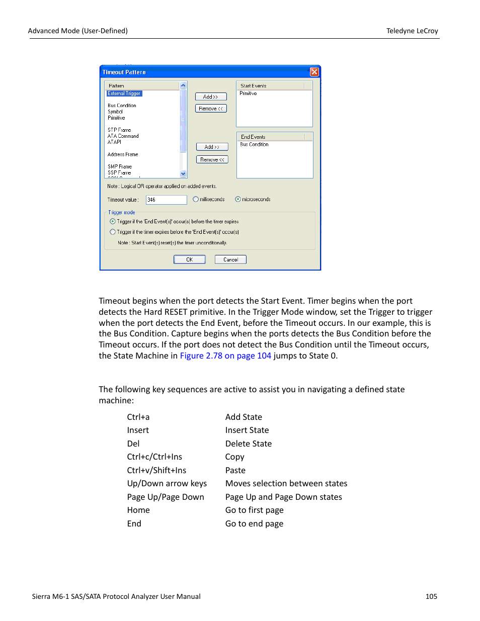 Useful key sequences | Teledyne LeCroy Sierra M6-1 SAS_SATA Protocol Analyzer User Manual User Manual | Page 107 / 302