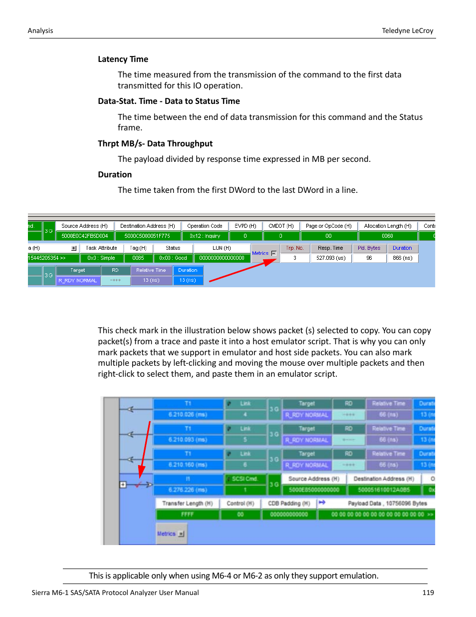 Teledyne LeCroy Sierra M6-1 SAS_SATA Protocol Analyzer User Manual User Manual | Page 121 / 302