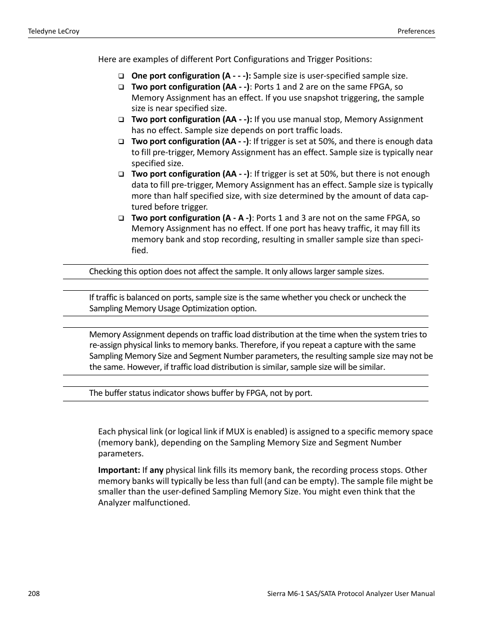 Teledyne LeCroy Sierra M6-1 SAS_SATA Protocol Analyzer User Manual User Manual | Page 210 / 302