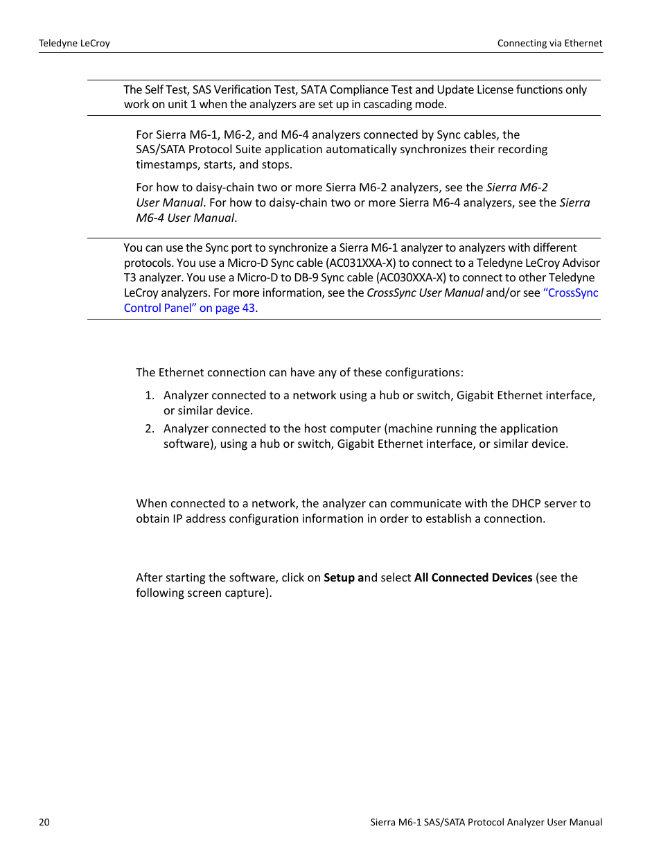 8 connecting via ethernet, 1 connecting to a network, 2 select device | Teledyne LeCroy Sierra M6-1 SAS_SATA Protocol Analyzer User Manual User Manual | Page 22 / 302