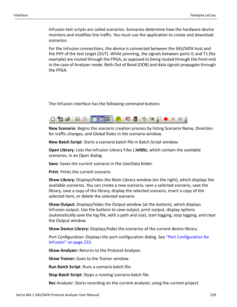 2 interface, 1 buttons | Teledyne LeCroy Sierra M6-1 SAS_SATA Protocol Analyzer User Manual User Manual | Page 231 / 302