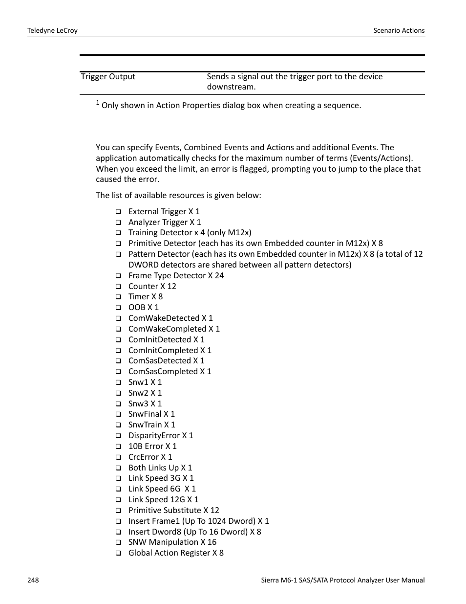 1 available resources | Teledyne LeCroy Sierra M6-1 SAS_SATA Protocol Analyzer User Manual User Manual | Page 250 / 302