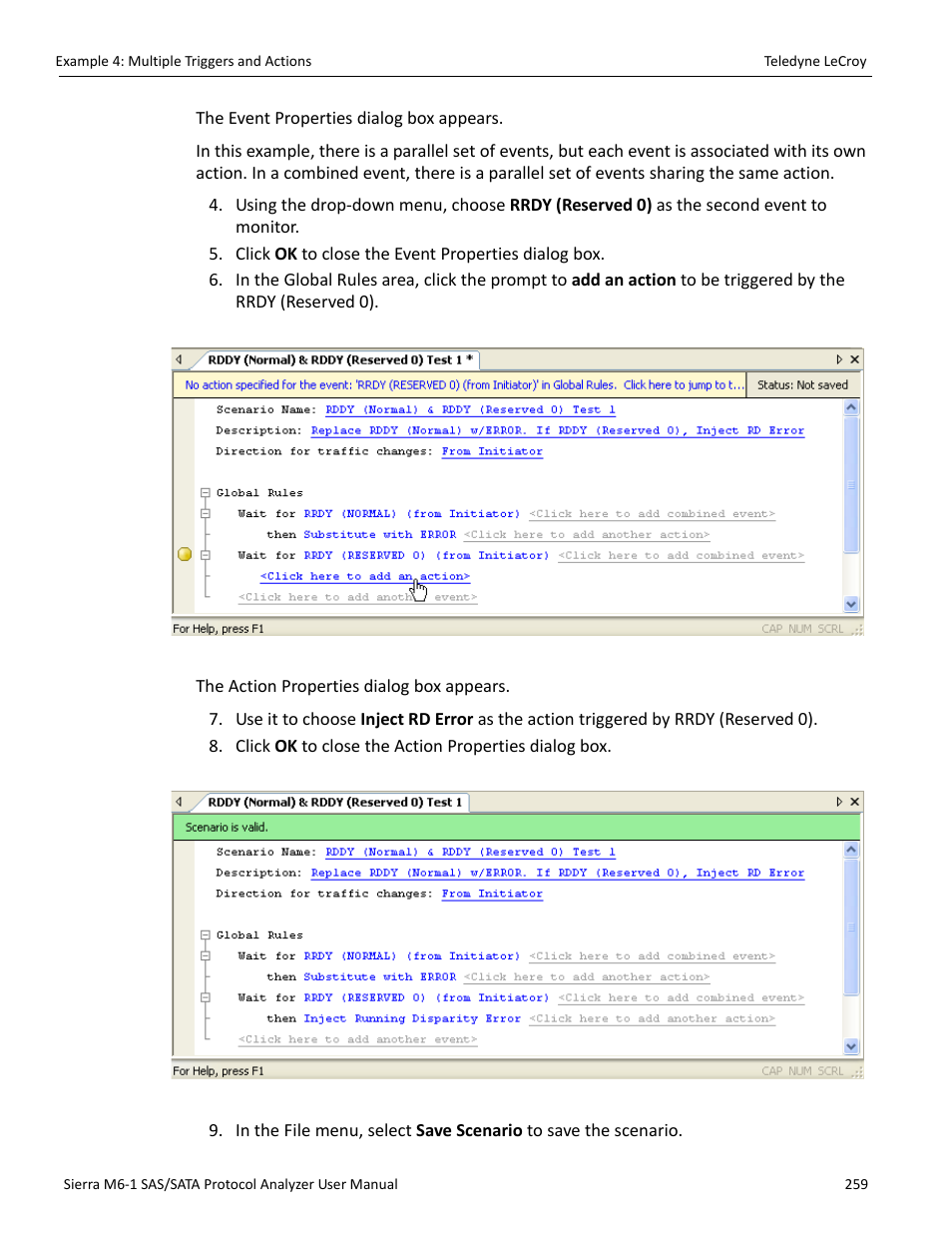 Teledyne LeCroy Sierra M6-1 SAS_SATA Protocol Analyzer User Manual User Manual | Page 261 / 302