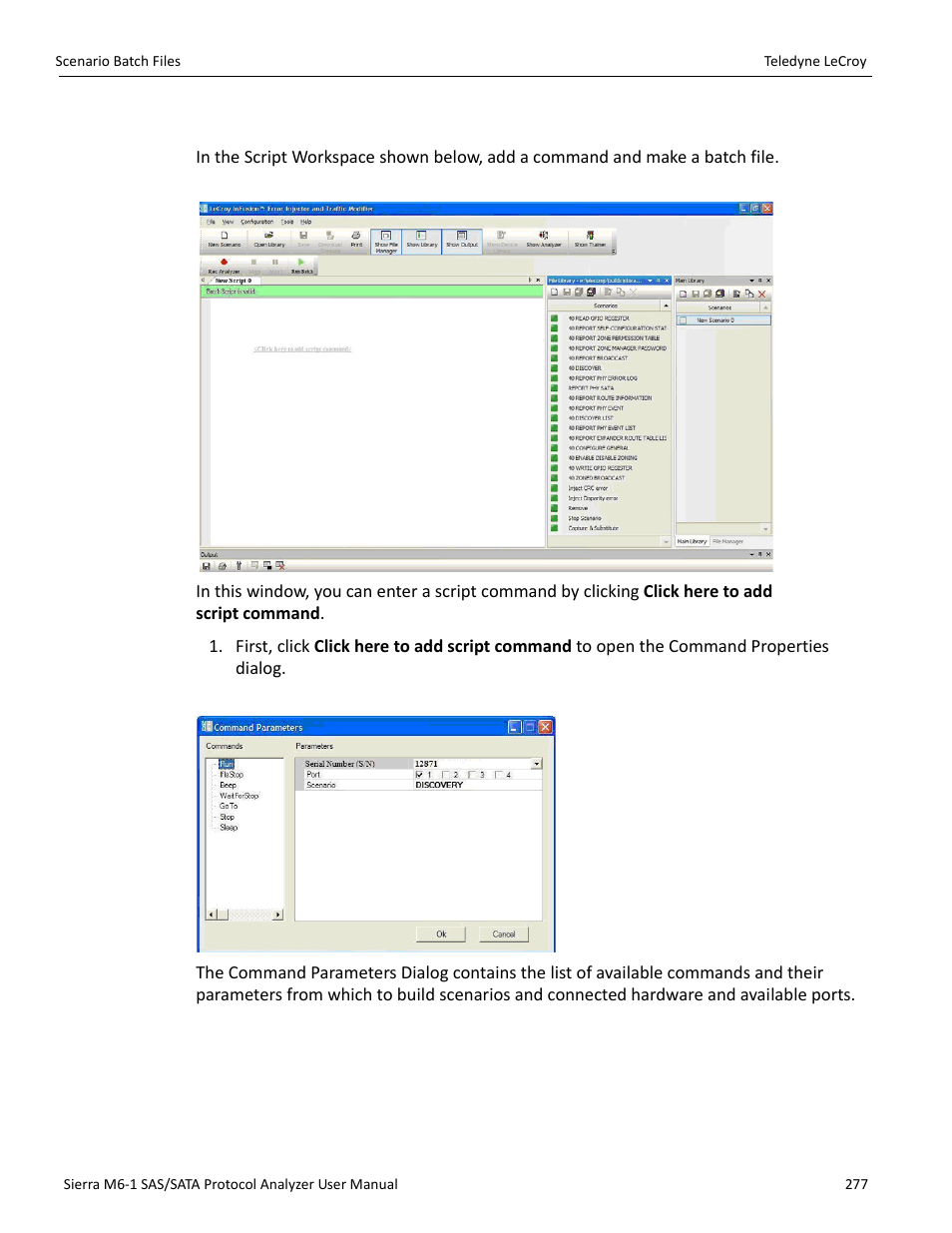 1 script workspace | Teledyne LeCroy Sierra M6-1 SAS_SATA Protocol Analyzer User Manual User Manual | Page 279 / 302