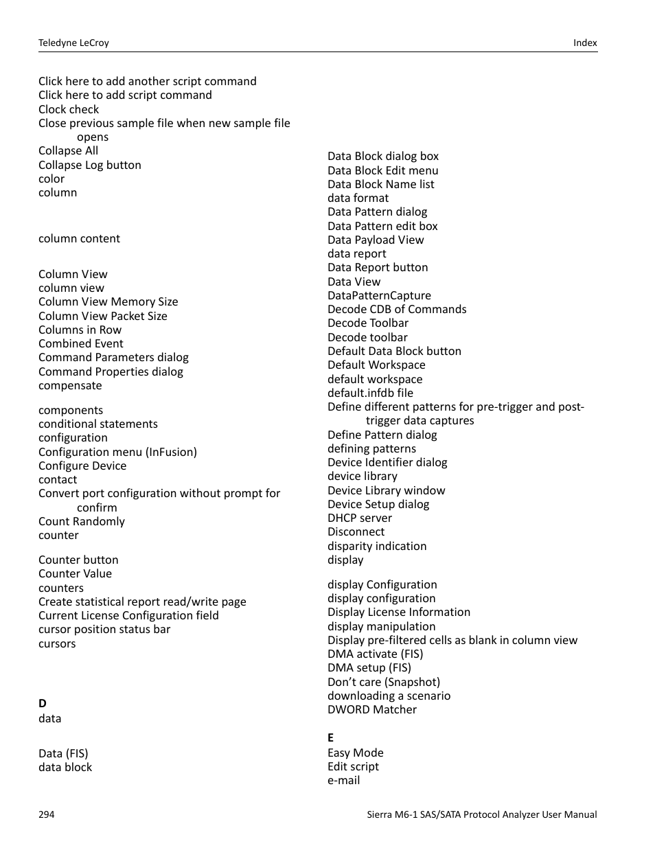 Teledyne LeCroy Sierra M6-1 SAS_SATA Protocol Analyzer User Manual User Manual | Page 296 / 302