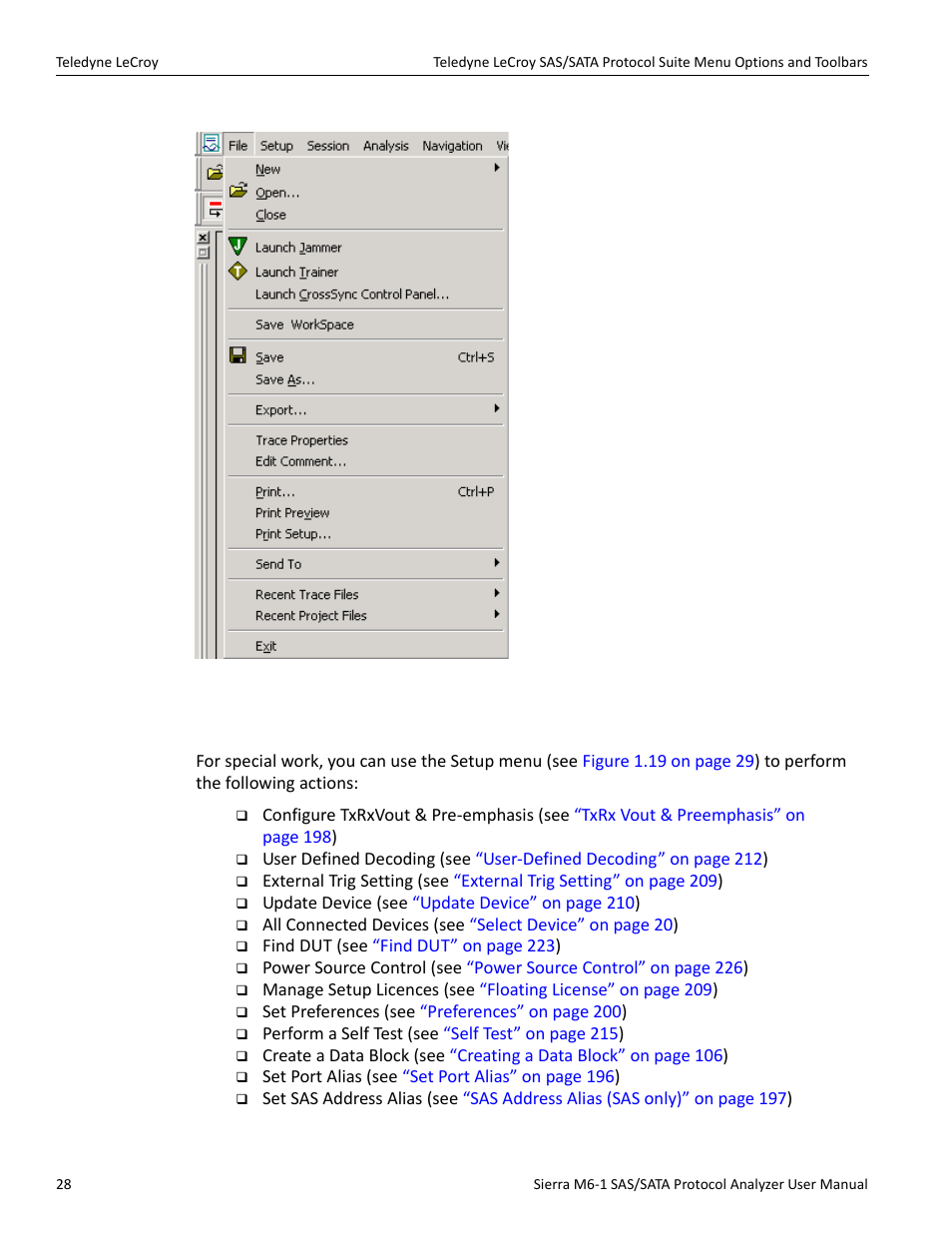 2 setup | Teledyne LeCroy Sierra M6-1 SAS_SATA Protocol Analyzer User Manual User Manual | Page 30 / 302