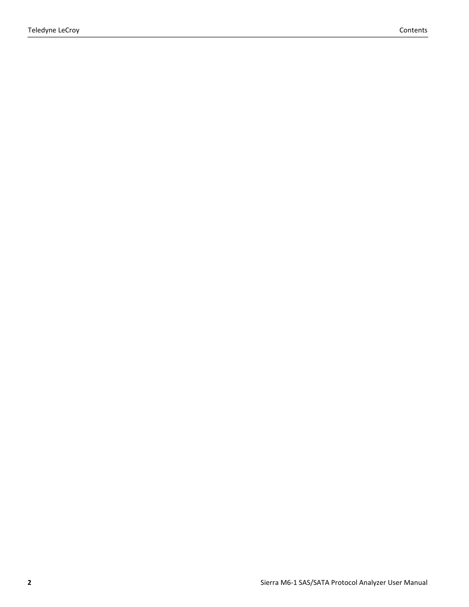 Chapter 2: protocol analysis | Teledyne LeCroy Sierra M6-1 SAS_SATA Protocol Analyzer User Manual User Manual | Page 4 / 302