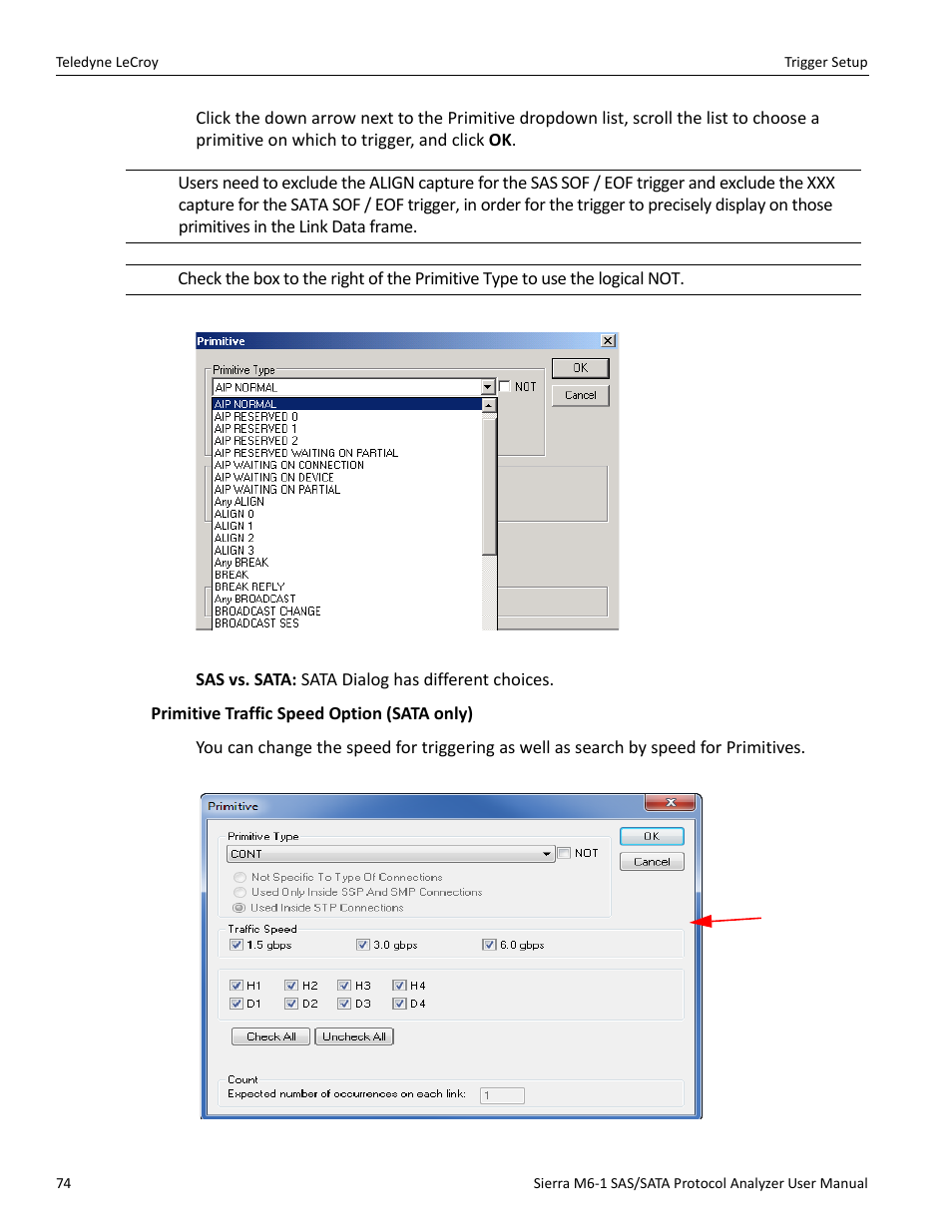 Teledyne LeCroy Sierra M6-1 SAS_SATA Protocol Analyzer User Manual User Manual | Page 76 / 302