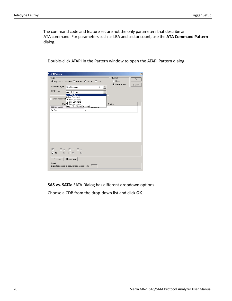 Atapi | Teledyne LeCroy Sierra M6-1 SAS_SATA Protocol Analyzer User Manual User Manual | Page 78 / 302