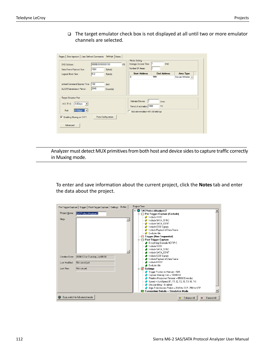 20 add a project note | Teledyne LeCroy Sierra M6-2 SAS_SATA Protocol Analyzer User Manual User Manual | Page 114 / 496