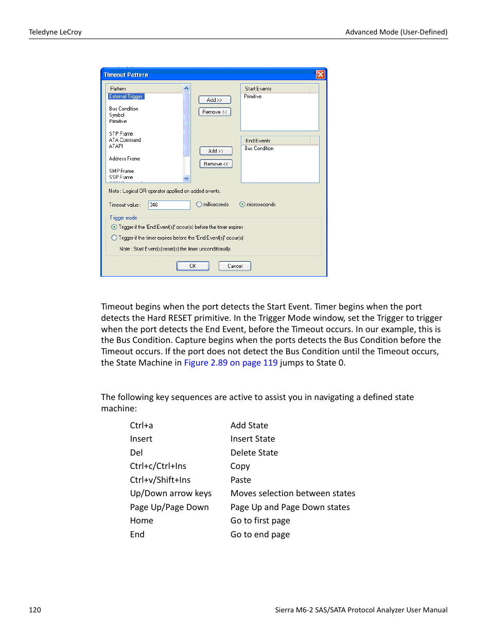Useful key sequences | Teledyne LeCroy Sierra M6-2 SAS_SATA Protocol Analyzer User Manual User Manual | Page 122 / 496