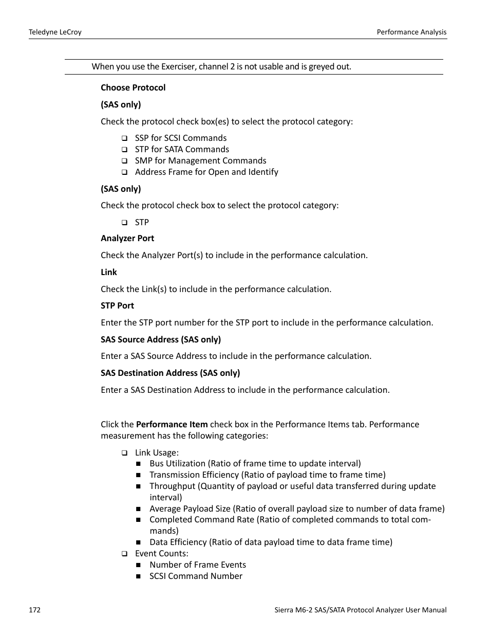 Define performance | Teledyne LeCroy Sierra M6-2 SAS_SATA Protocol Analyzer User Manual User Manual | Page 174 / 496
