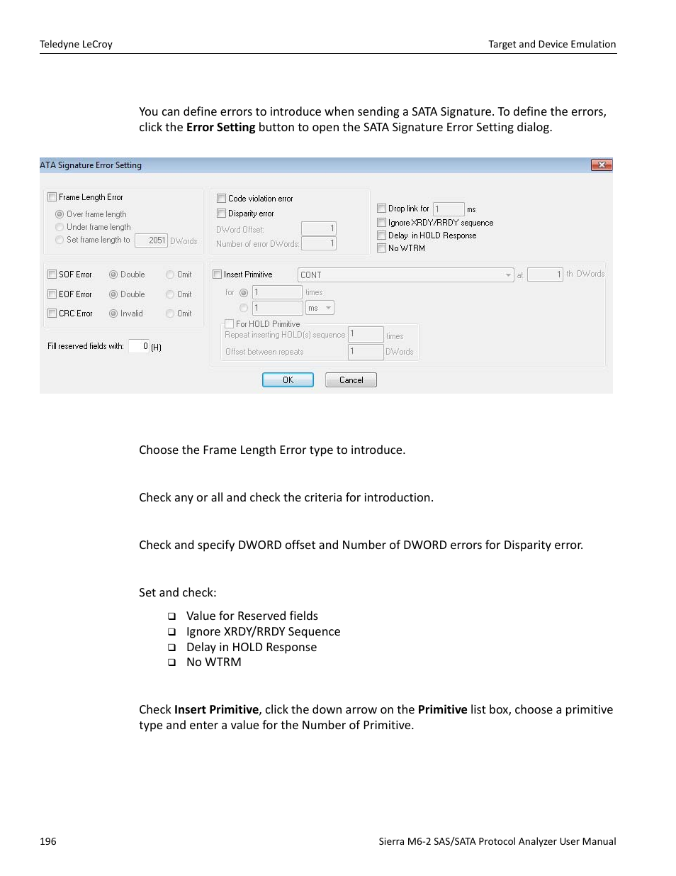 9 sata signature errors | Teledyne LeCroy Sierra M6-2 SAS_SATA Protocol Analyzer User Manual User Manual | Page 198 / 496